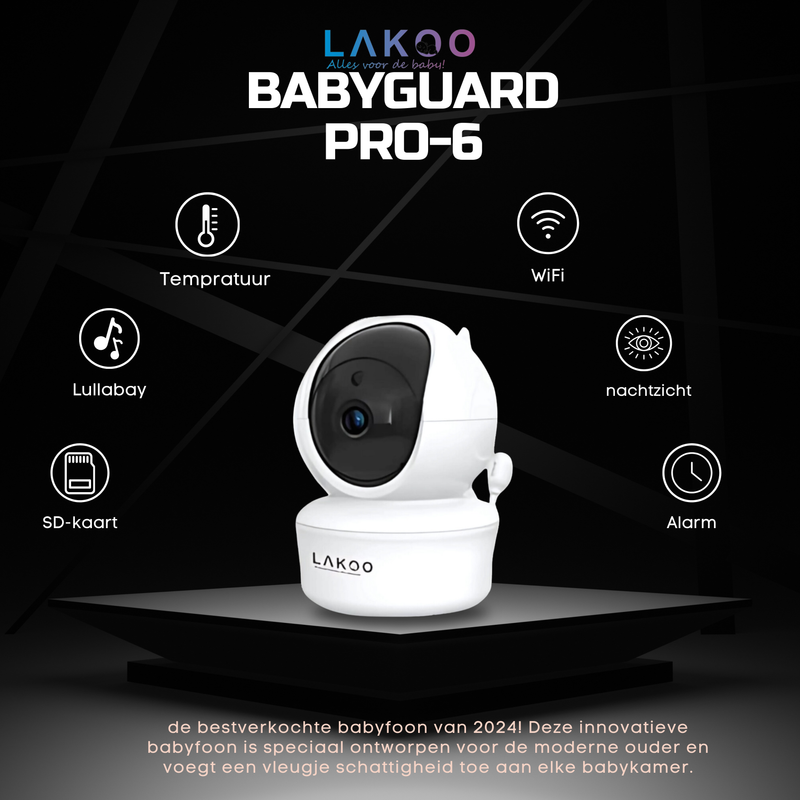 Lakoo® - Baby Monitor with Camera PRO 6