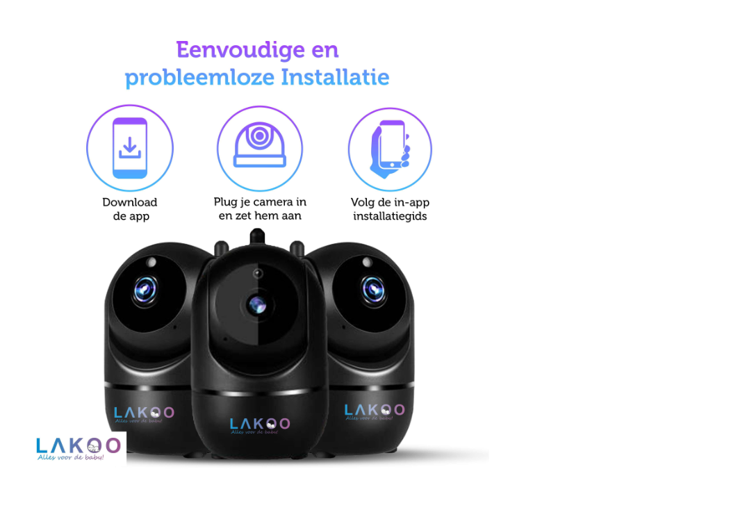 Lakoo - Babyfoon met Camera en App 2 Pack