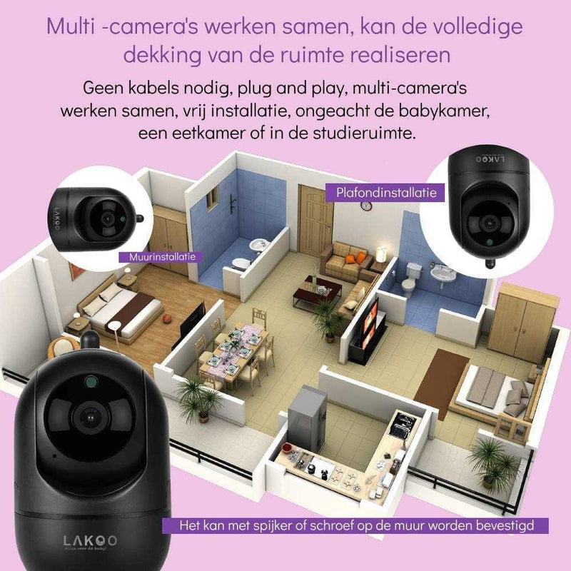 Lakoo - Baby Monitor with Camera and App 2 Pack