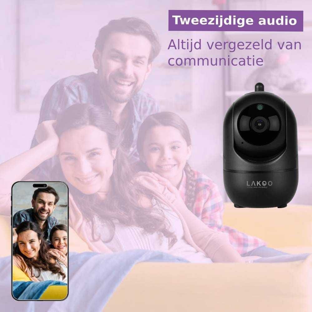 Lakoo - Babyfoon met Camera en App - WiFi - FULL HD  3 pack