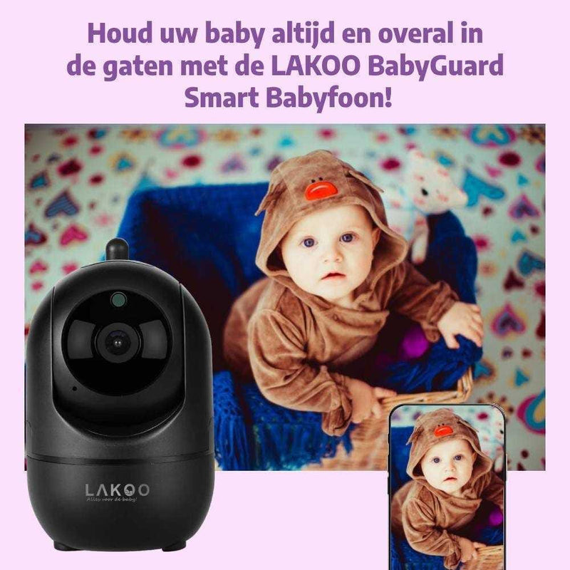 Lakoo - Babyfoon met Camera en App - WiFi - FULL HD  3 pack