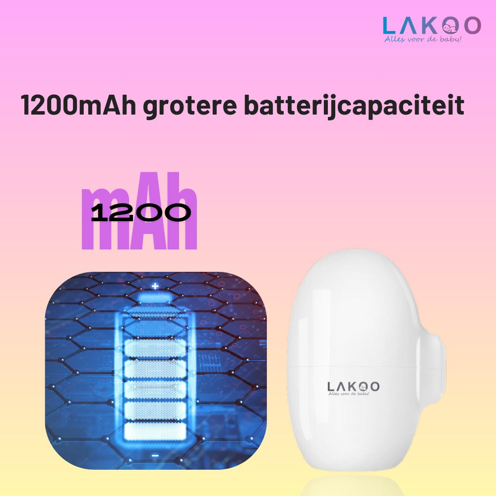 Lakoo baby smart babyfoon met lakoo baby flesswarmer met lakoo baby rocker combi deal 6