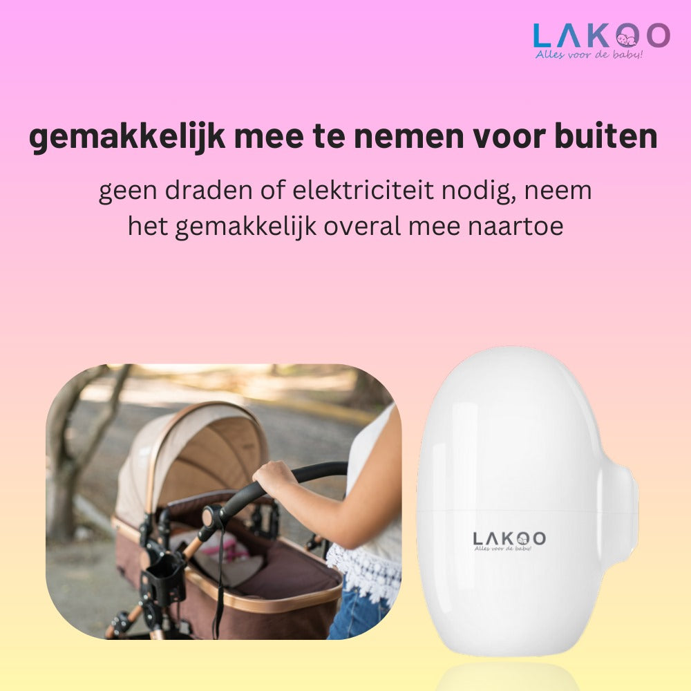 Lakoo baby smart babyfoon met lakoo baby flesswarmer met lakoo baby rocker combi deal 6