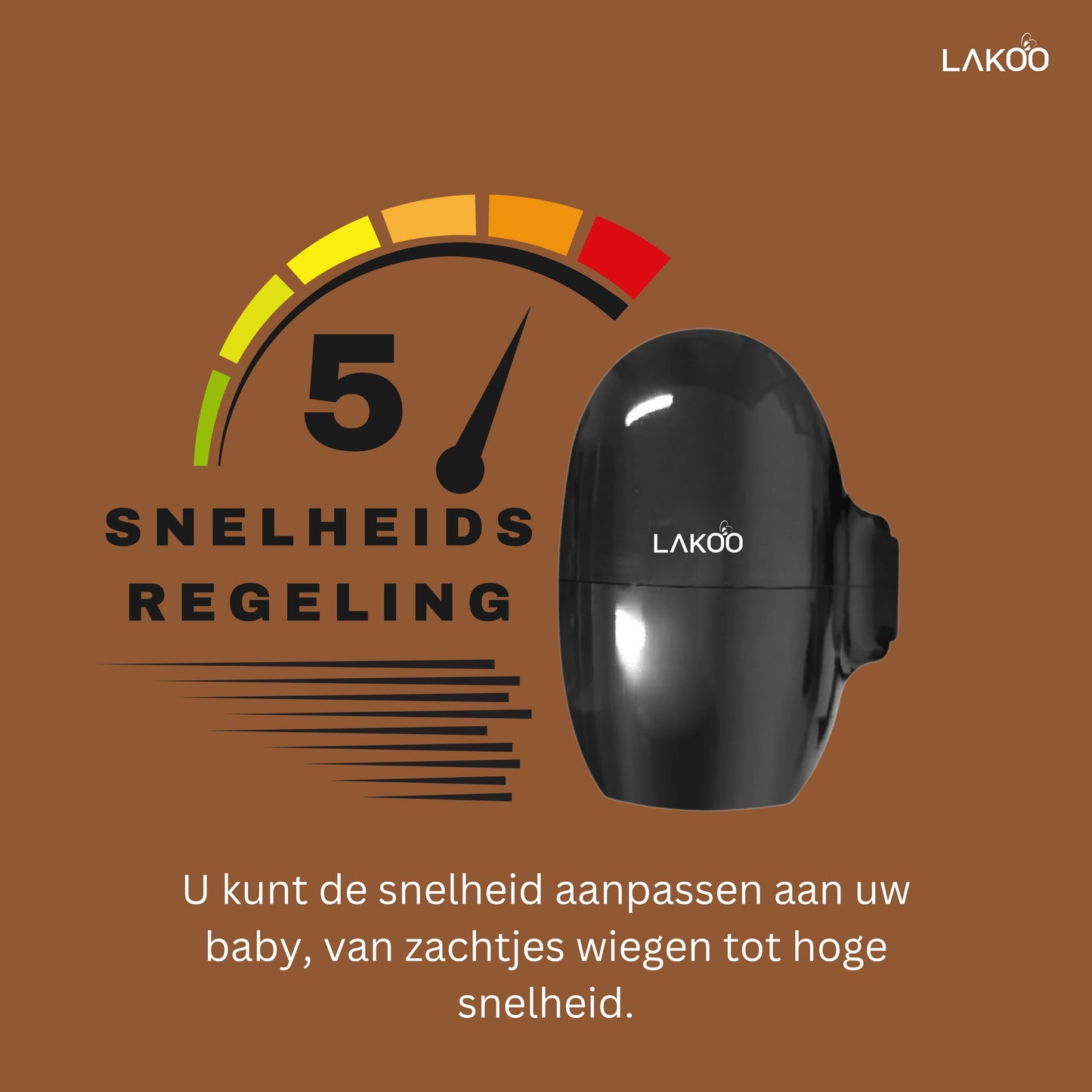 Lakoo Baby rocker Zwart