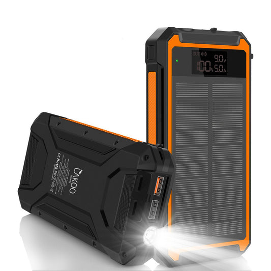 LAKOO - Solar Powerbanks - powerbank zonneenergie - powerbank Iphone - 30000MHA-Babyphone - Babyfoon - Zonneergie - Waterproef-Ledverlichting - Draadloosladen - Aansluiting voor de Babyfoon