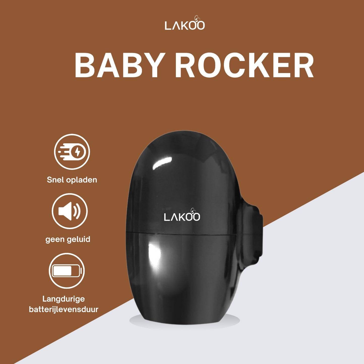 Lakoo Baby rocker Zwart