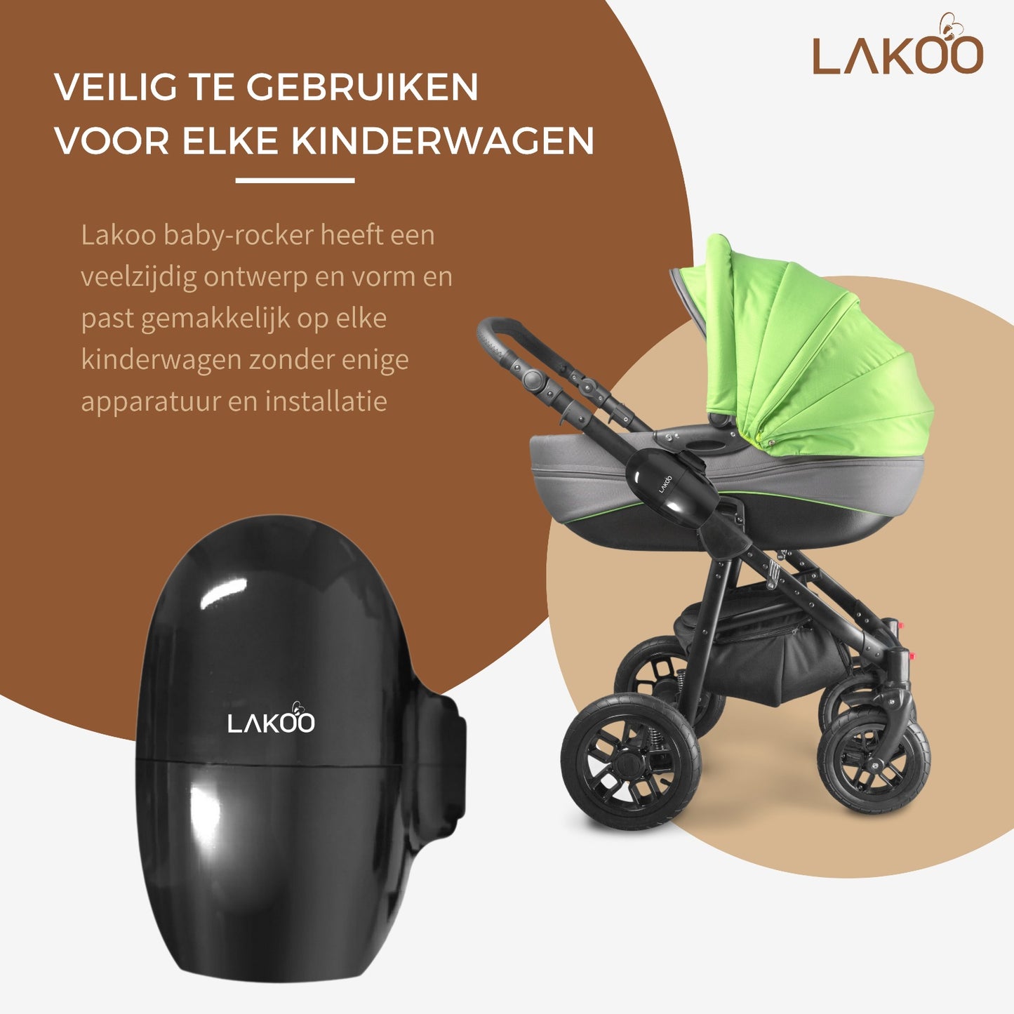 Lakoo Baby rocker Zwart