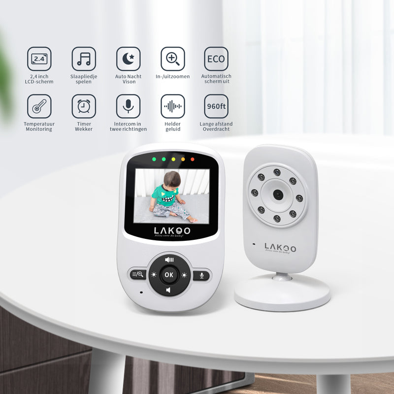 LAKOO Baby Monitor MiniGuard Vision B med liten monitor