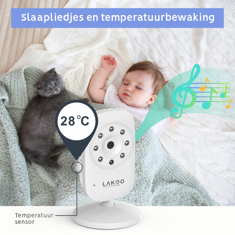 LAKOO Baby Monitor MiniGuard Vision B med liten monitor