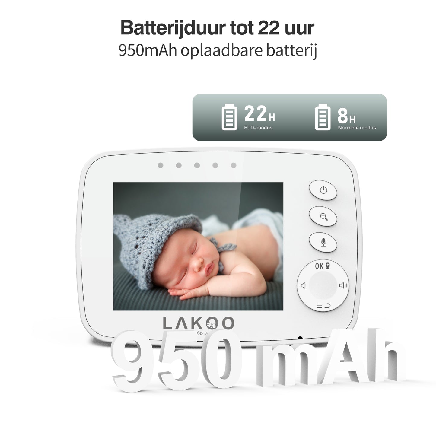 LAKOO MiniGuard Vision Babyfoon - Babyfoon met camera - Babymonitor (kopie)