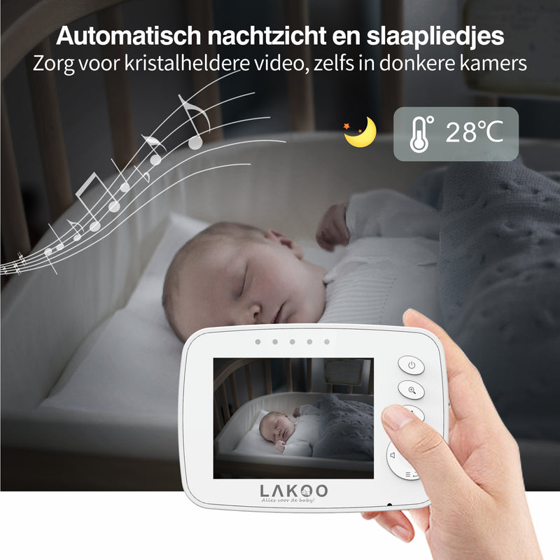 LAKOO MiniGuard Vision Baby Monitor - Baby Monitor with Camera - Baby Monitor