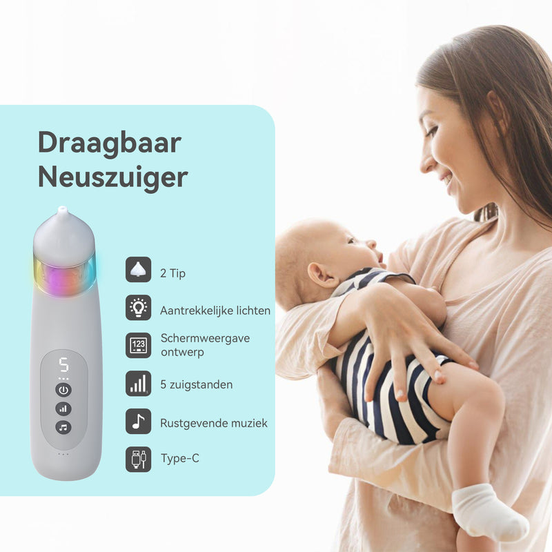 LAKOO Pro N1 Nasal Aspirator - Nasal Aspirator för nyfödda - 5 sugnivåer