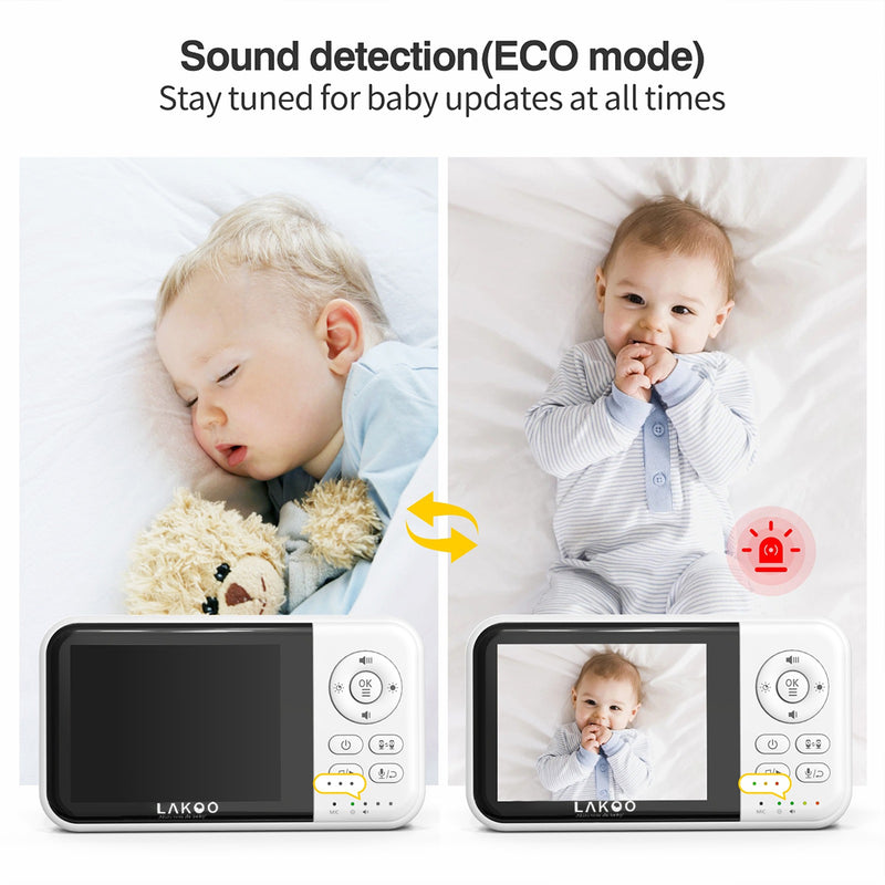 Lakoo Baby Monitor - babyvakt - Video Audio - 3 tum