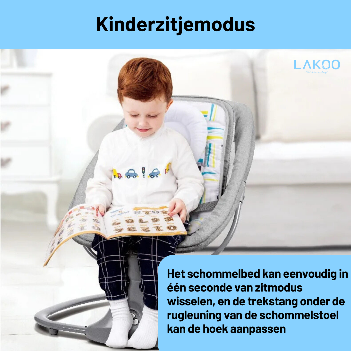 Lakoo Babybedje Babyschommel