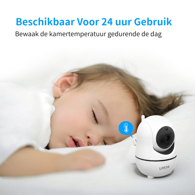 LAKOO BabyGuard 2 stuks  Babyfoon met camera - 3.5 inch monitor Uitbreidbaar. babyfoon zonder wifi