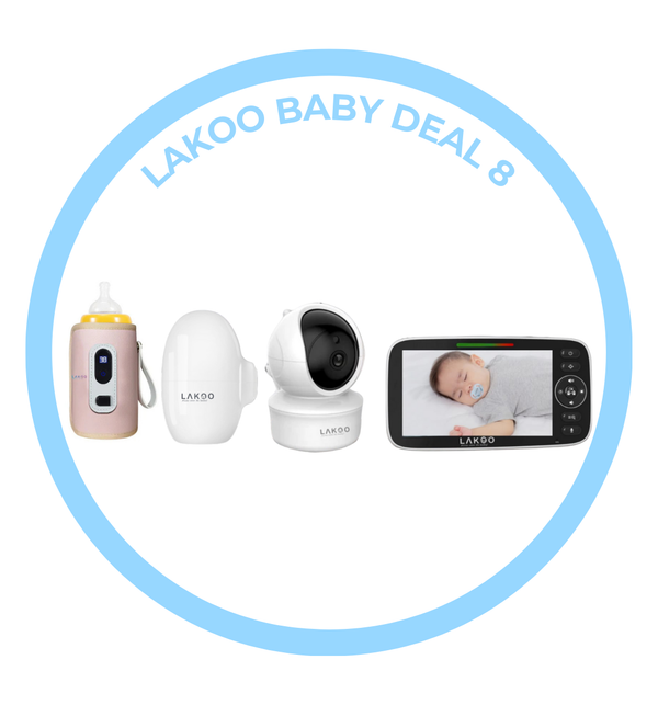 Lakoo BabyGuard HD PRO met monitor met lakoo baby flesswarmer met lakoo baby rocker combi deal 8