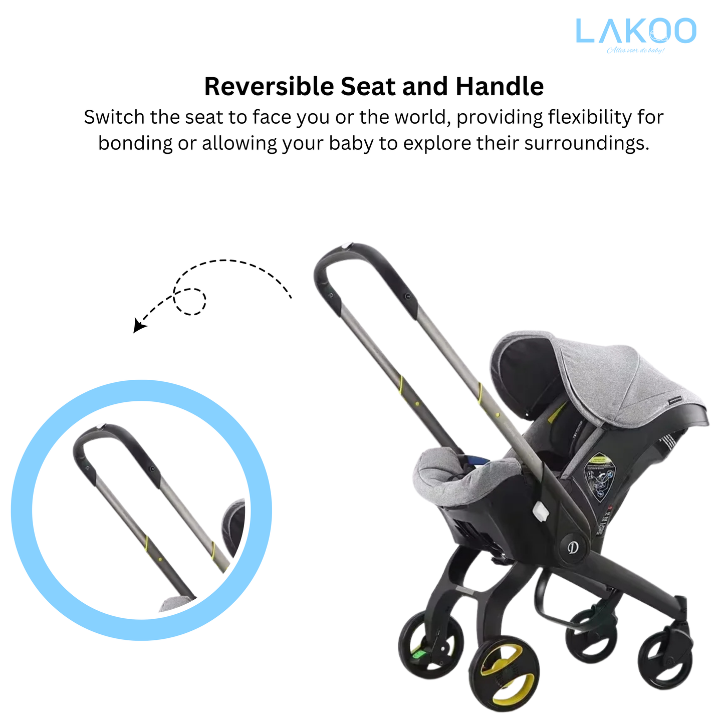 Lakoo Kinderwagen 4 in 1 kinderwagen