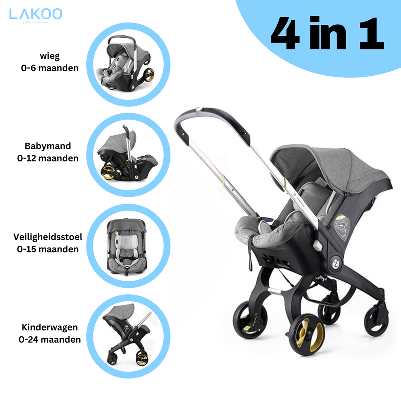 Lakoo Stroller 4 in 1 stroller