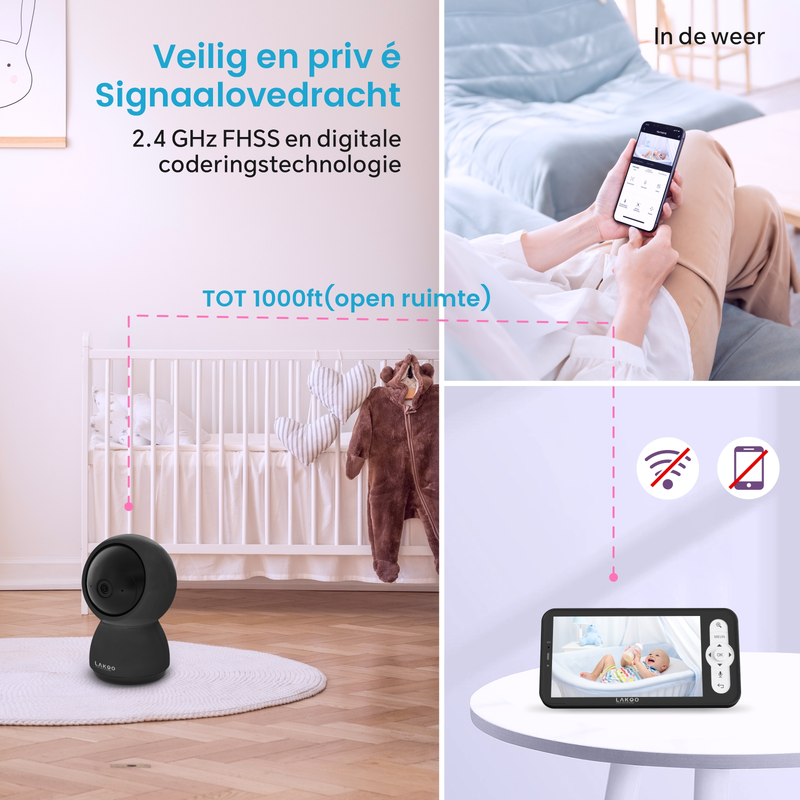 Lakoo Kitty babyvakt med kamera och app