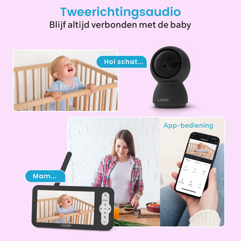 Lakoo Kitty babyvakt med kamera och app