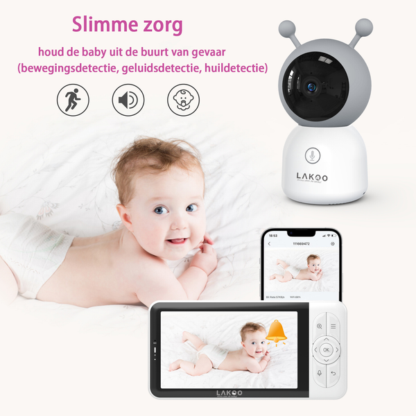 Lakoo baby monitor Pro 6T Including holder and sd card With light