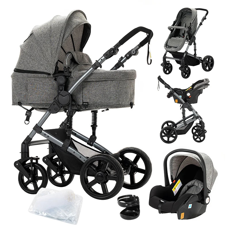 Lakoo Baby Kinderwagen Pro 3 in 1  Grijs