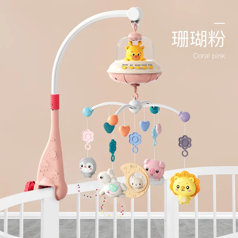 Mobile musical CPull pour bébé avec lumières, projection itude pour nourrissons, jouets télécommandés pour nouveau-nés