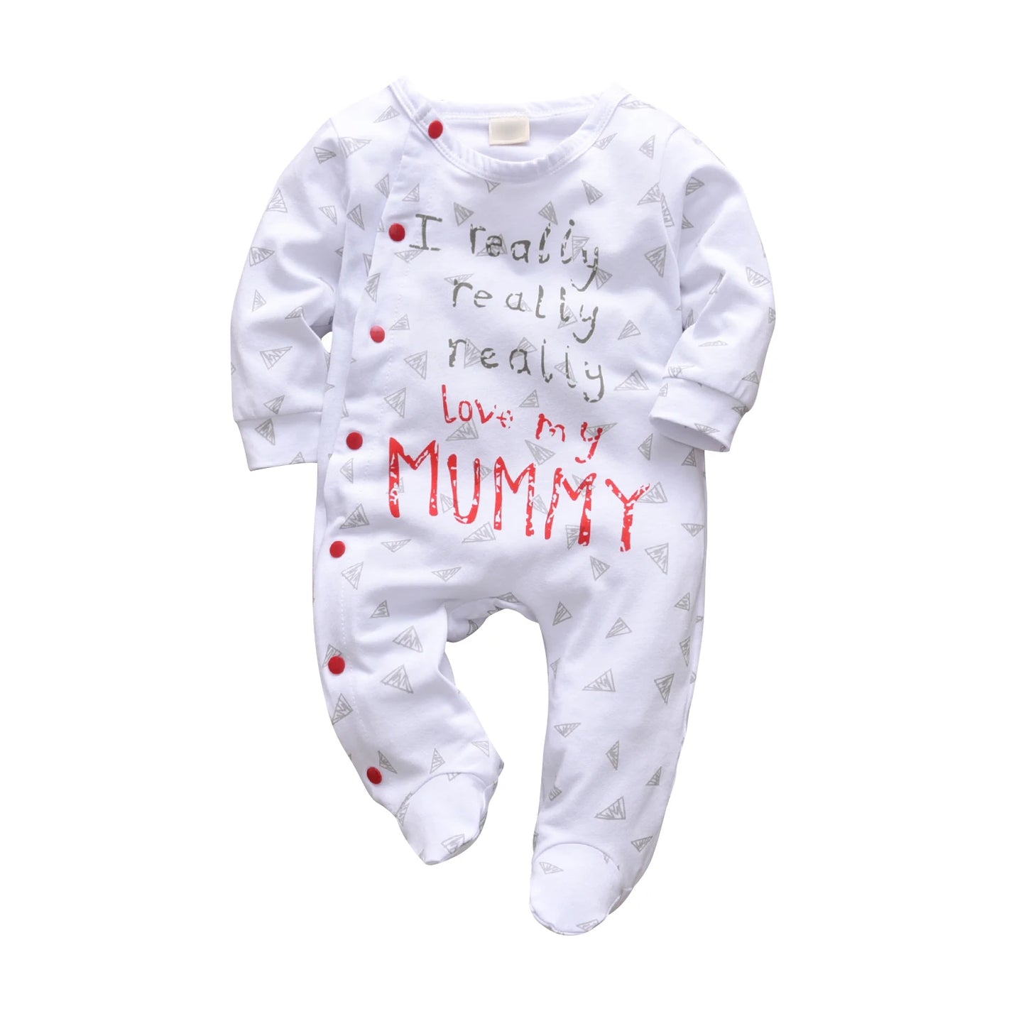 Pasgeboren Baby Baby Jongens Meisjes Romper Katoen Lange Mouw Familie Papa/Mummie Brief Jumpsuit Pyjama Kleding Outfits