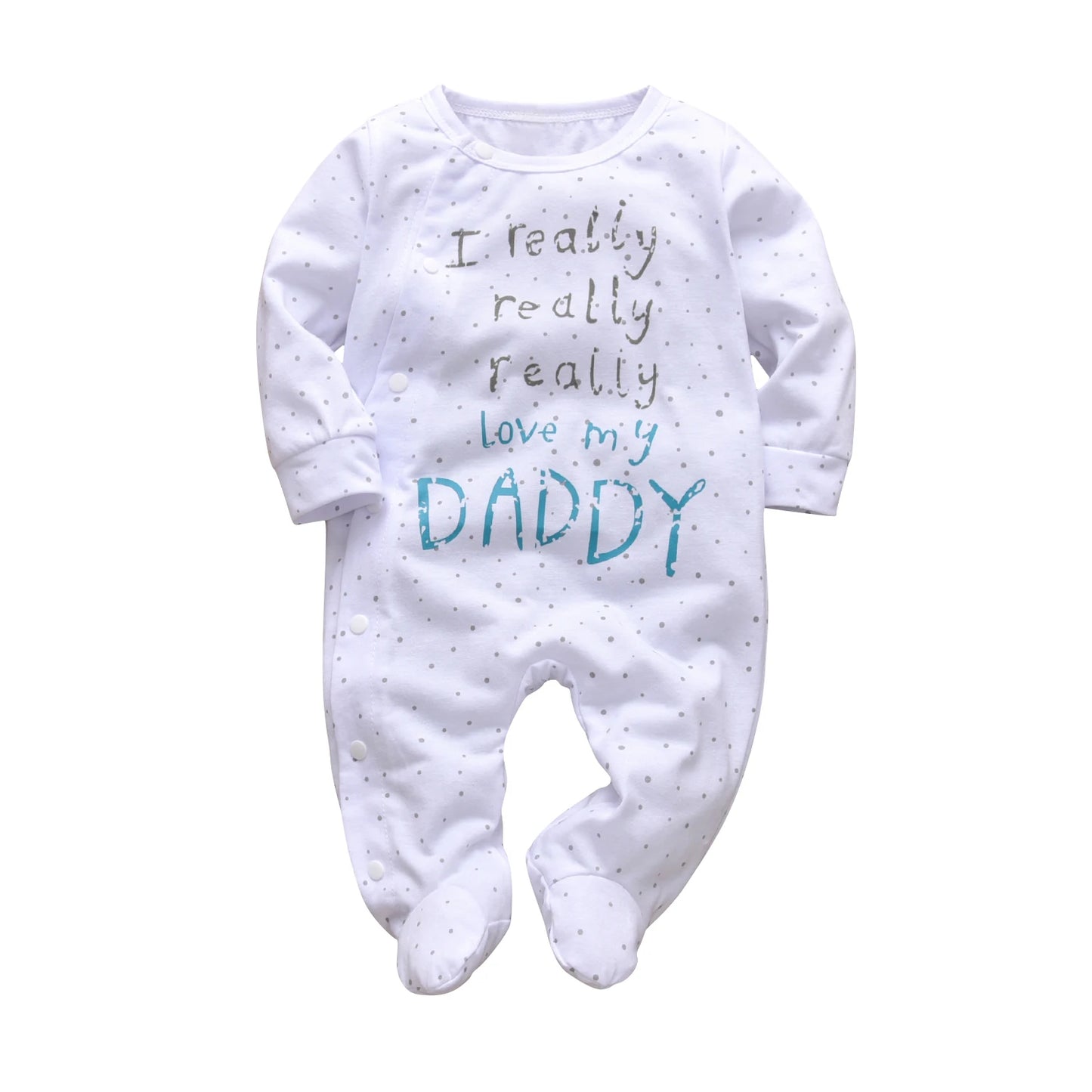 Pasgeboren Baby Baby Jongens Meisjes Romper Katoen Lange Mouw Familie Papa/Mummie Brief Jumpsuit Pyjama Kleding Outfits