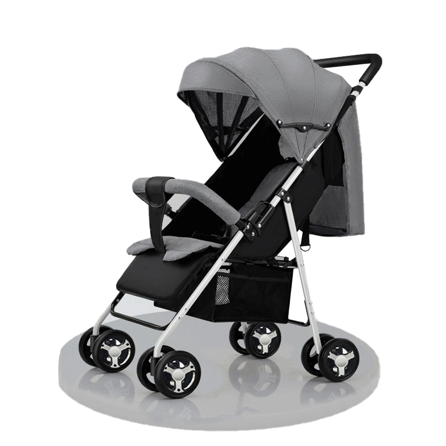 Kinderwagen 3-in-1 pasgeboren kinderwagen Lichtgewicht Newbaby-auto Reiskinderwagen voor pasgeboren baby Hoge landschapswagen Baby