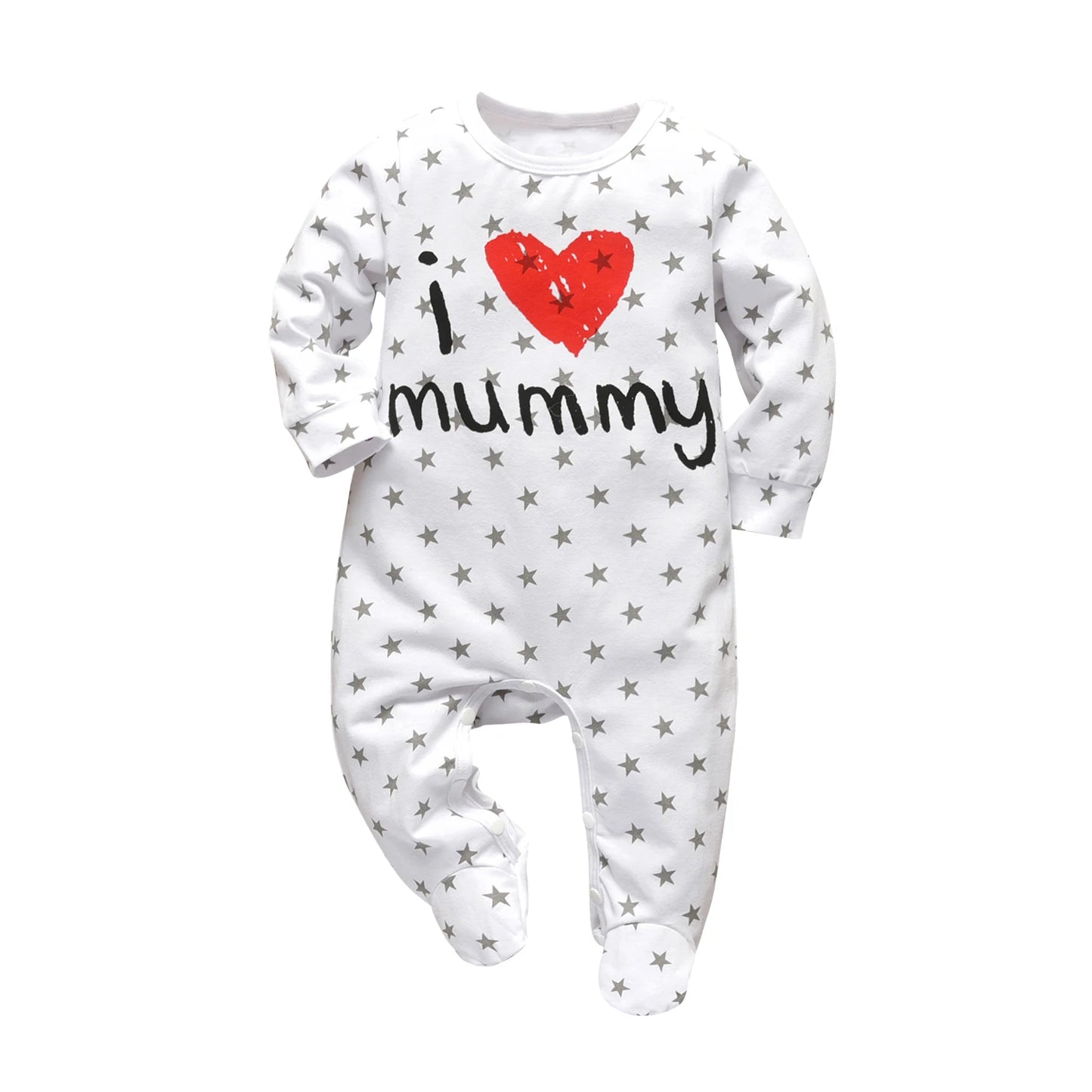 Pasgeboren Baby Baby Jongens Meisjes Romper Katoen Lange Mouw Familie Papa/Mummie Brief Jumpsuit Pyjama Kleding Outfits