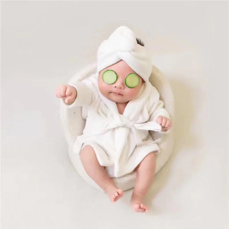 1 Set Kawaii Bathrobes Wrap Newborn Photography Props Baby Photo Shoot Accessories  Baby Photography Outfits