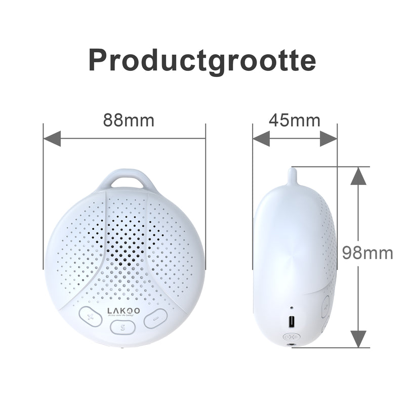 Lakoo White noise - machine baby - Muziekmobiel Baby - Witte ruis machine - accu voor 100 uur