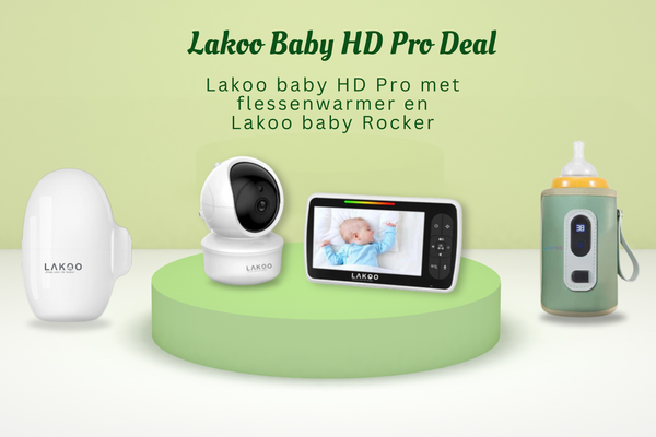 Lakoo BabyGuard HD PRO met monitor met lakoo baby flesswarmer met lakoo baby rocker combi deal 8