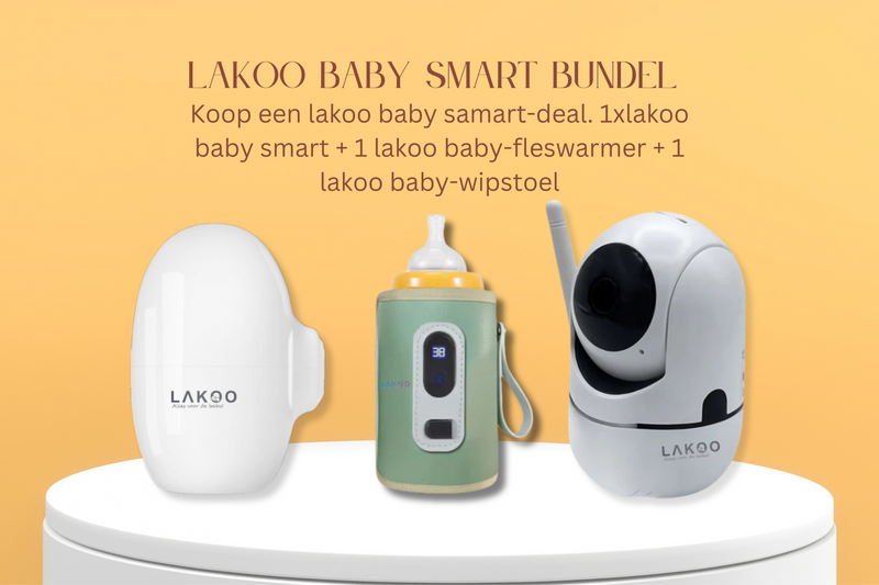 Lakoo baby smart babyfoon met lakoo baby flesswarmer met lakoo baby rocker combi deal 6