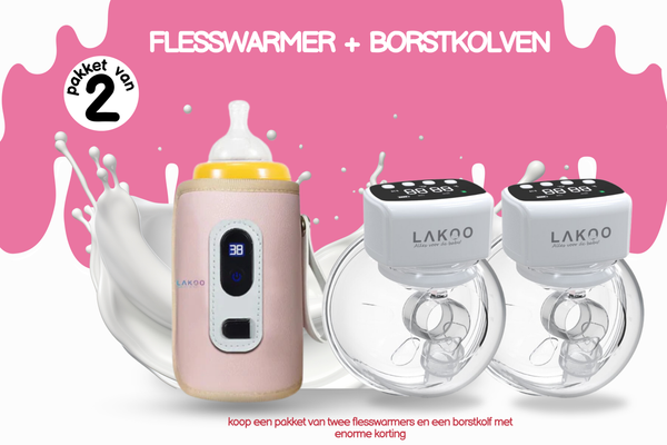 Lakoo babybröstpump och blixtvärmare paket med 2 kombierbjudande 1