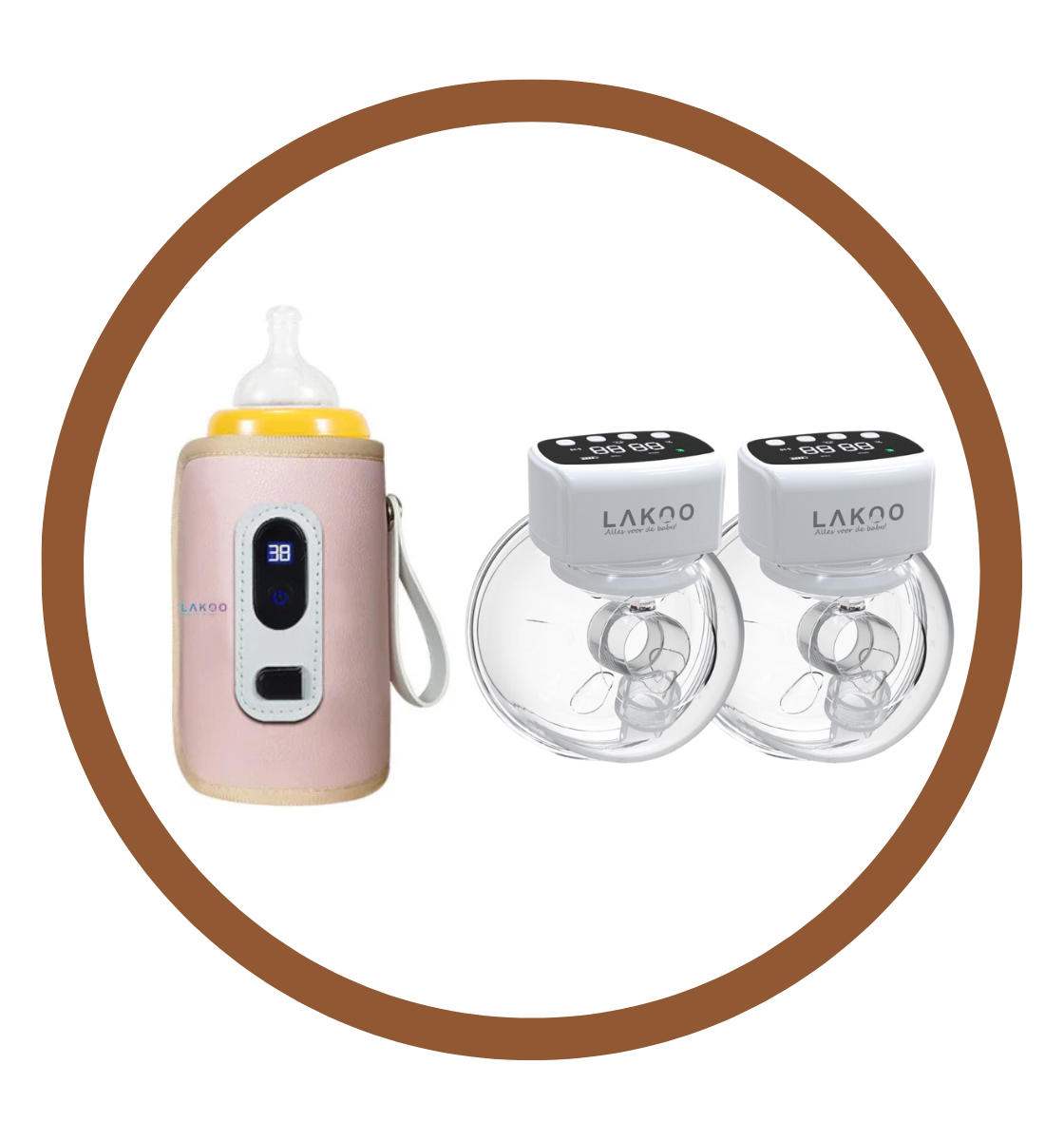 Lakoo Baby Borstkolf en Flasswarmer pakket van 2 combi deal 1