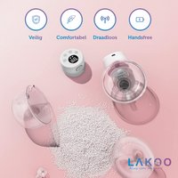 LAKOO Handsfree Borstkolf - Enkelzijdige Elektrische Borstkolf - 3 Standen - Kolven & Massage - Comfortabel met Zacht en Flexibele Borstcups - Draadloos & Makkelijk Mee te Nemen