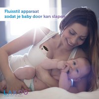 LAKOO handsfree bröstpump - enkelsidig elektrisk bröstpump - 3 lägen - pumpning och massage - bekväm med mjuka och flexibla bröstkupor - sladdlös och lätt att ta