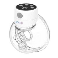 LAKOO handsfree bröstpump - enkelsidig elektrisk bröstpump - 3 lägen - pumpning och massage - bekväm med mjuka och flexibla bröstkupor - sladdlös och lätt att ta